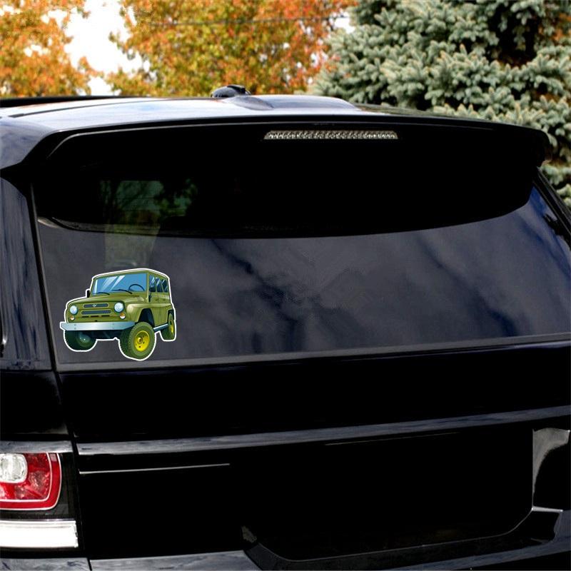 Три Мишки WCS683 13x16,2 см зеленый УАЗ Hunter наклейка на автомобиль забавные красочные наклейки на автомобиль авто наклейки