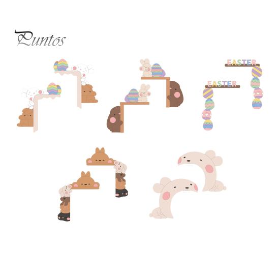 1/2 шт. пасхальный кролик дверной уголок украшение фермерский деревенский мультяшный кролик дверная рама знак передняя дверь край верхний орнамент