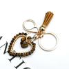 Natural stone keychain, bag pendant, bohemian style, creative decoration, heart-shaped jewelry