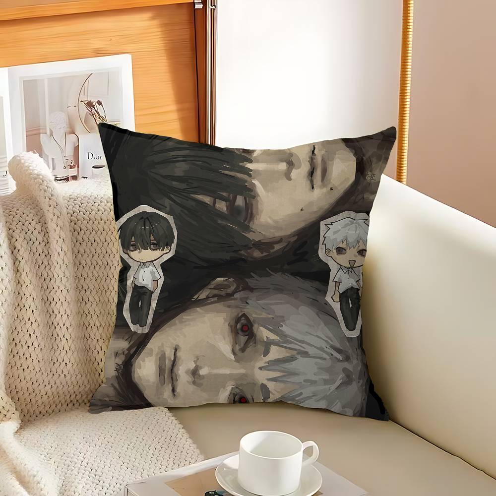 Popular Anime Bl The Summer Hikaru Died Pillow Covers Cartoon Sofa Decorative Home Double-Sided Printing Short Plush