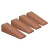 4 Pcs Wooden Door Stopper Dark Brown Triangular Anti Slip Door Stopper for Bedroom Living Room Bathr