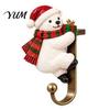 Christmas Eve Fireplace Decor Stocking Holders for Mantle, Santa Claus/Reindeer/Nutcracker/Red Bird Metal Snowman Holiday Decorations Hangers,