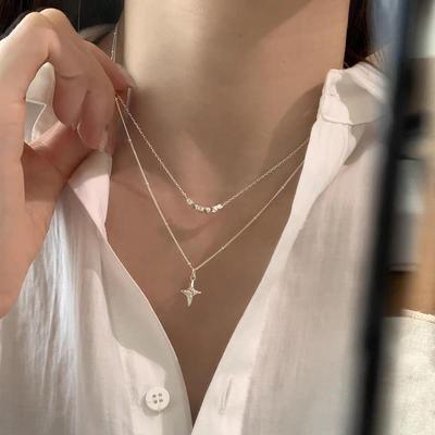 Шикарное двухслойное ожерелье на ключицу: Элегантный, милый и модный дизайн 2025 года