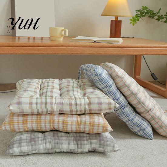 Warm Seat Cushion for Hard Chairs Plaid Chair with Ties, Soft Cozy Dining Pad, 16 High Elastic x Inch Non-slip Pad Home Office Chair, Dormitory