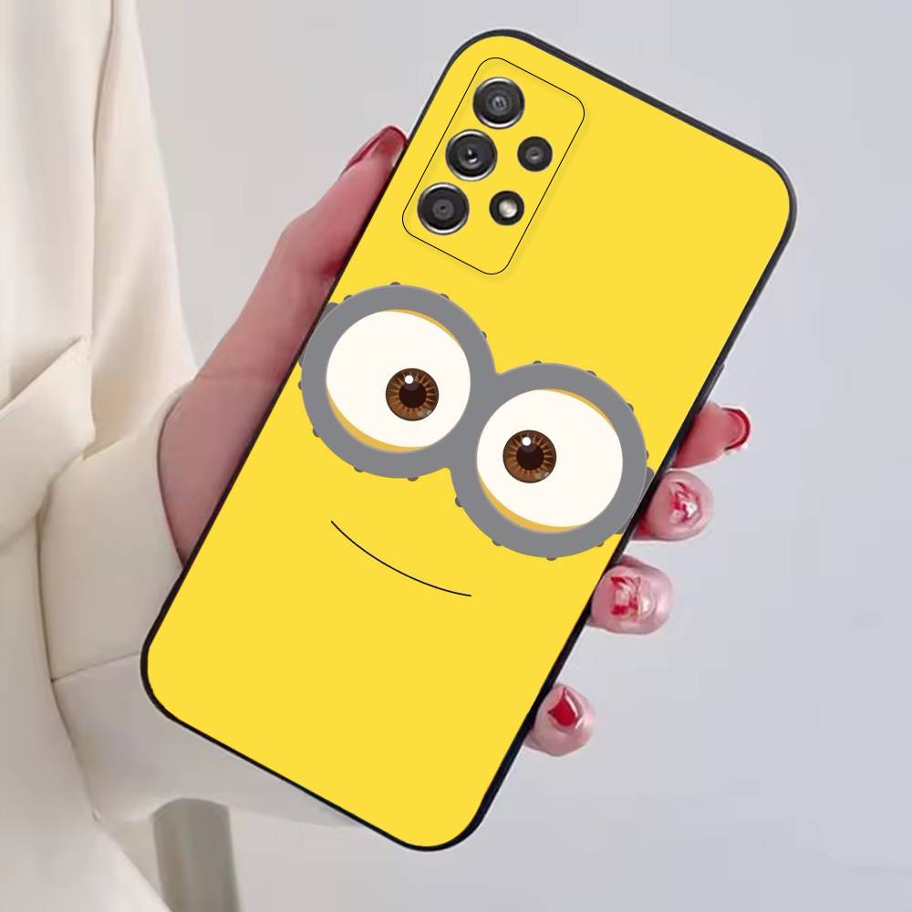Мультяшный чехол для телефона M-Movie M-Minions для Samsung S25, S24, S21, S22, S23, S30, Ultra, S20, Plus, Fe, Lite, Note, 10, Черный чехол