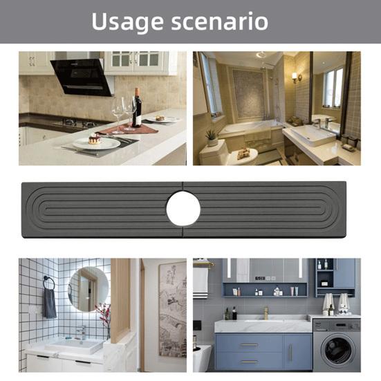 Коврик для смесителя Супер впитывающий каменный поддон для раковины Предотвращает накопление влаги Быстросохнущая подставка