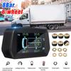 TPMS Система контроля давления в шинах автомобиля 8 бар с солнечной панелью, ЖК-дисплеем и 6 внешними датчиками, BLE-сигнализация