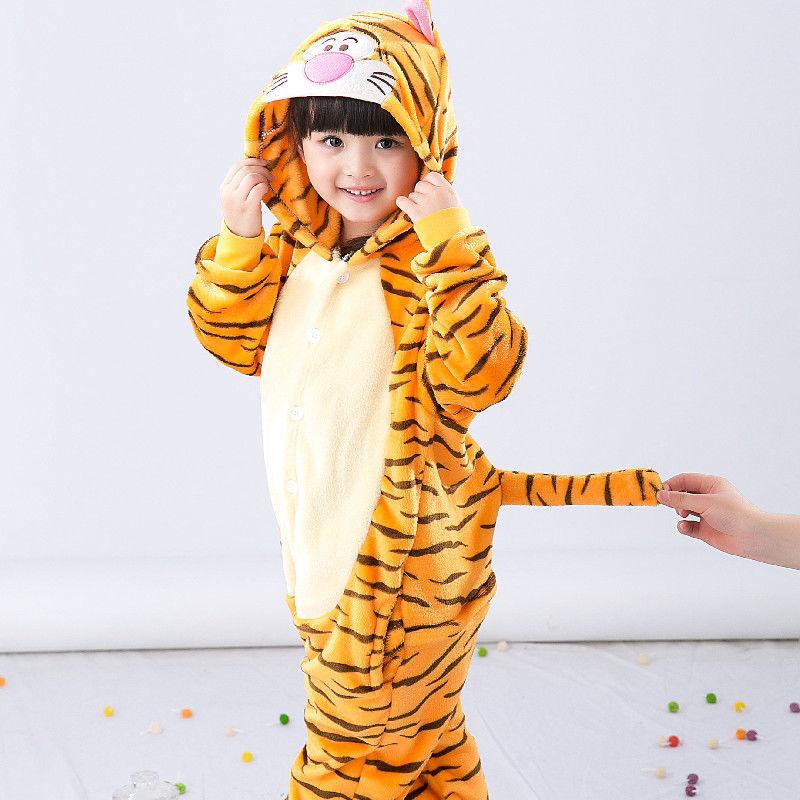12 Styles Cartoon Animal One-piece Pajamas Home Sleepwear With Shoes Cosplay Costume Children Boy Girl Kid Pajama