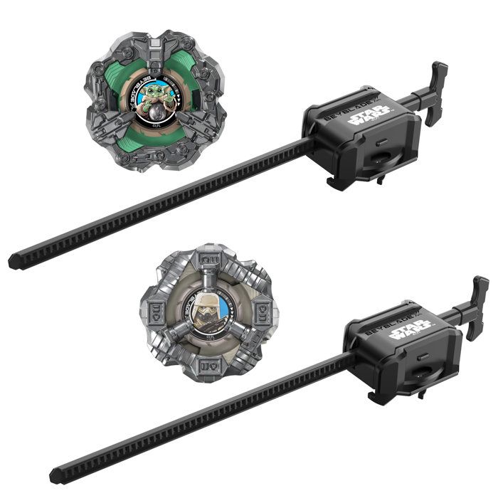 Beyblade X Star Wars Collab, Grogu vs. Snowtrooper, 2 toupies de compétition Takara Tomy, 2 lanceurs, jouets Star Wars, dès 8 ans