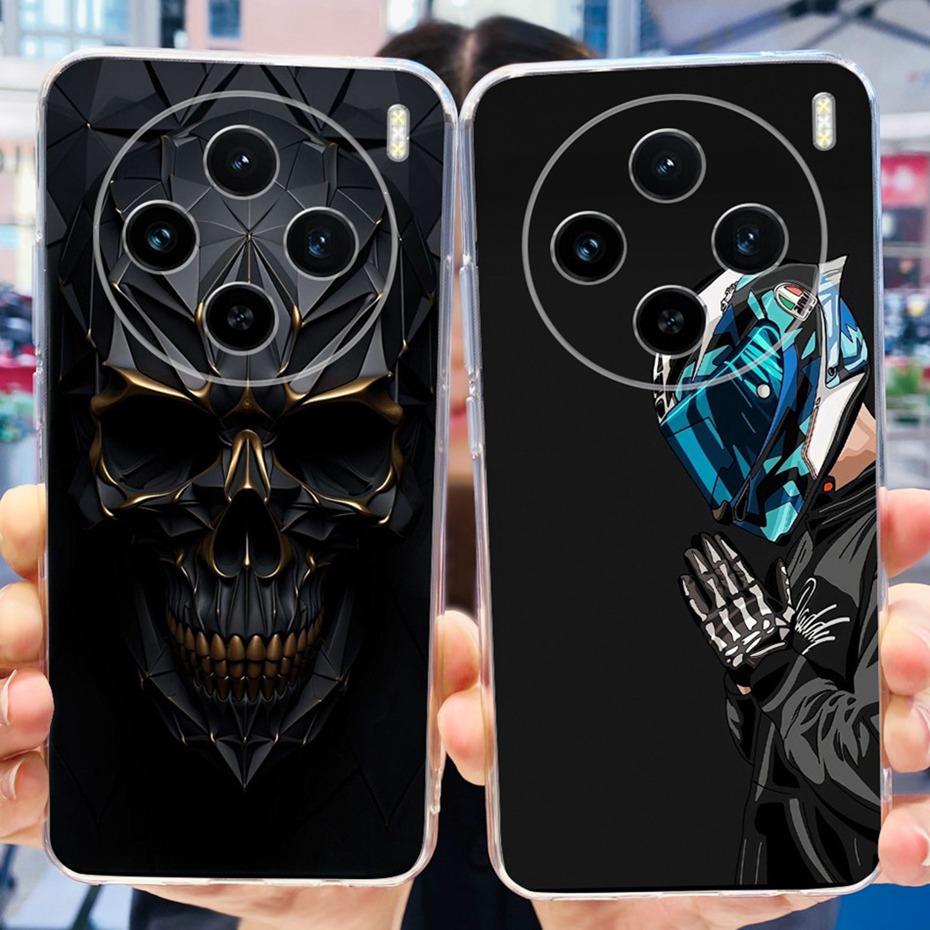 Для Vivo X100 / X100 Pro Модный чехол-бампер с металлическим узором в виде дракона для VivoX100 X 100pro 5G Мягкие силиконовые TPU чехлы для телефона
