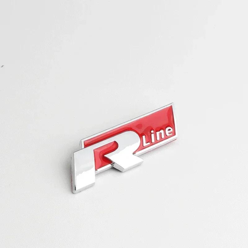 Car Front Grille Emblem for Rline Polo Passat B5 B7 Golf 3 4 5 Jetta Touareg Beetle Tail Trunk Fender Badge Sticker