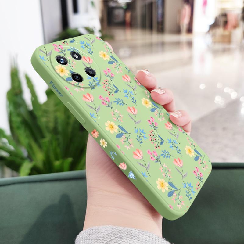 Великолепный цветочный чехол для телефона OPPO Realme 14 13 12 11 10 9 9i 8 8i 7 Pro Plus C35 C21Y C25Y C25 Жидкий силиконовый чехол