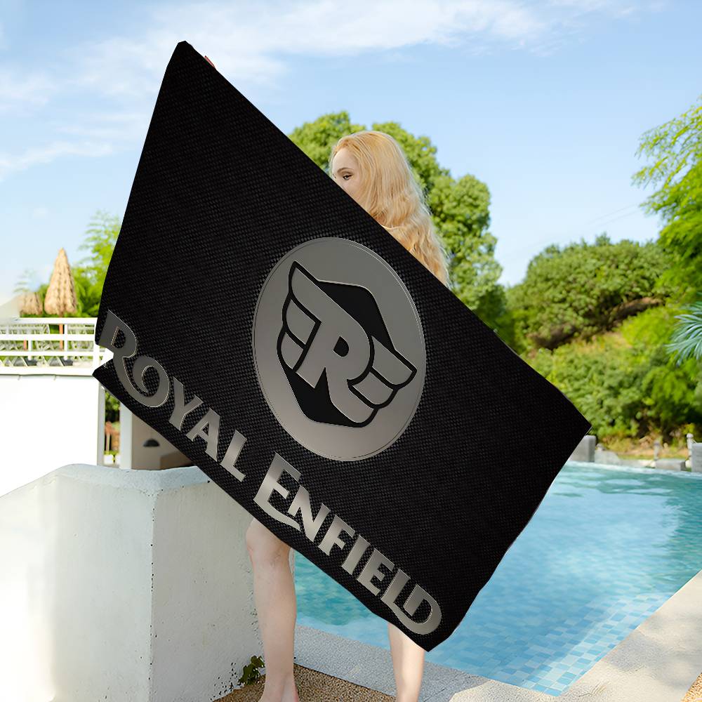 1PC Moto Racing Royals Enfields Microfiber Beach Towel Absorbent Quick Dry Soft Yoga Swimming Resort Mountain Climbing Towel