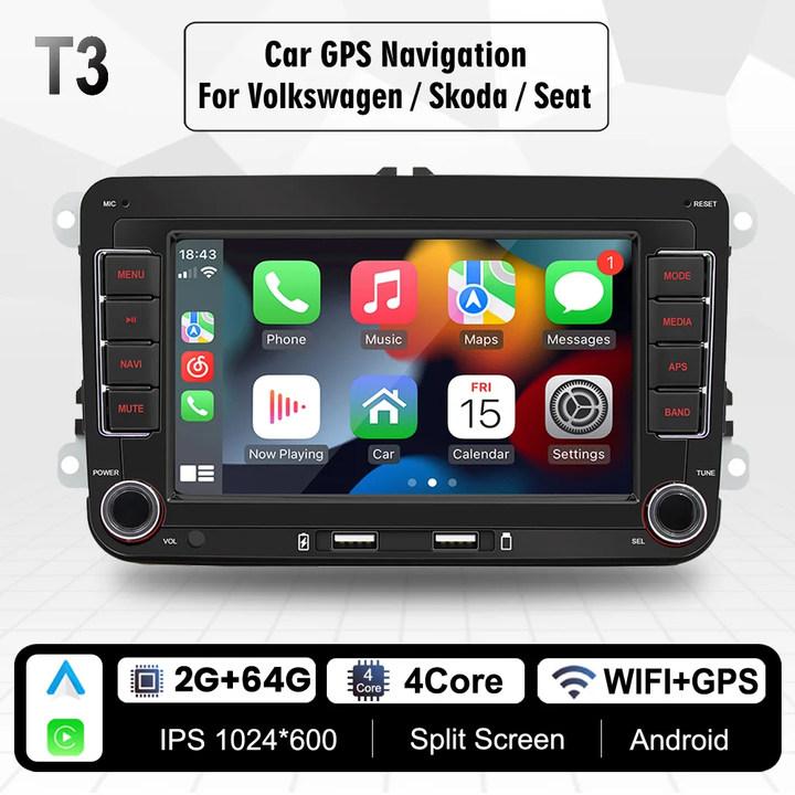 2Din автомобильное радио Android для Volkswagen Golf 5 6 Polo Passat B6 B7 CC Skoda Jetta Универсальный мультимедиа Carplay Wifi GPS навигация