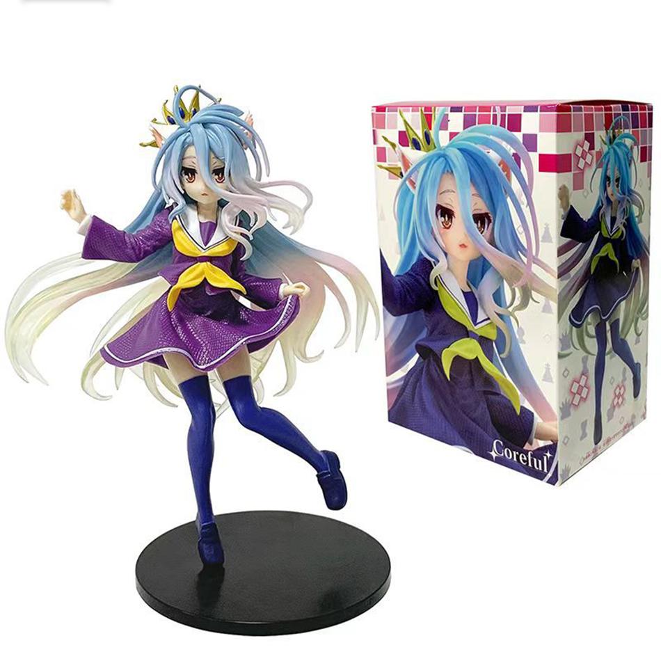 18 см NGNL No Game No Life Аниме Белая "Фигурка Аниме ПВХ Аниме Фигурки Действия Модель Коллекция Украшение Аниме Модель Игрушка Подарок