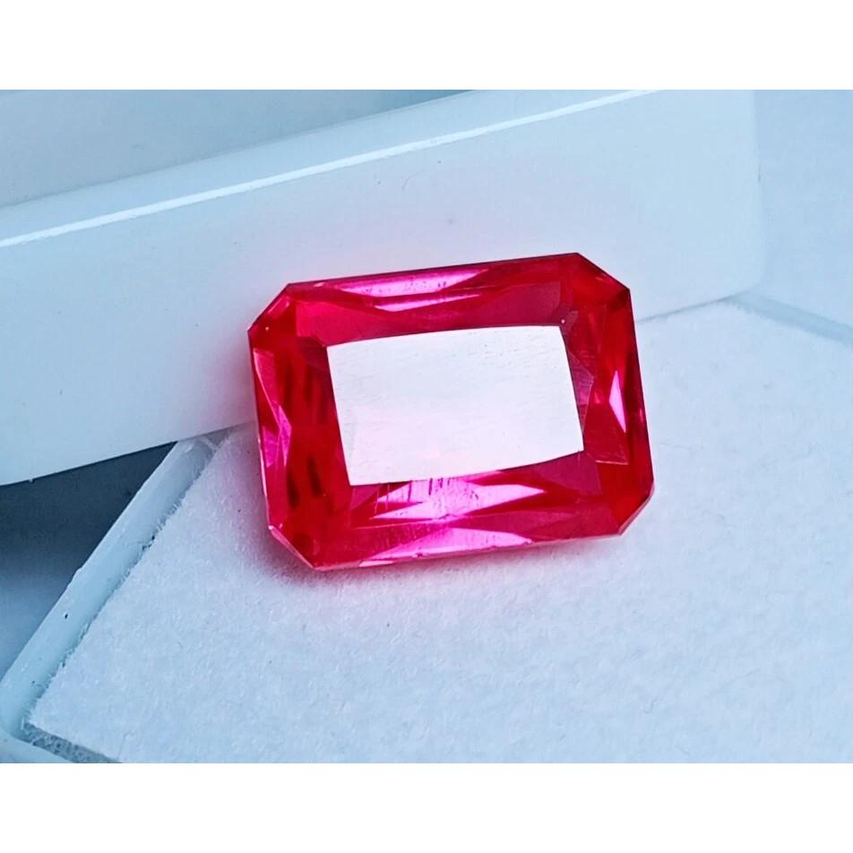 Certified Natural Pink Sapphire Emerald Cut 12 Ct Beautiful Loose Gemstone