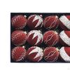 12 Christmas Balls Made of Velvet for Decoration, Flocked And Decorative Parties.