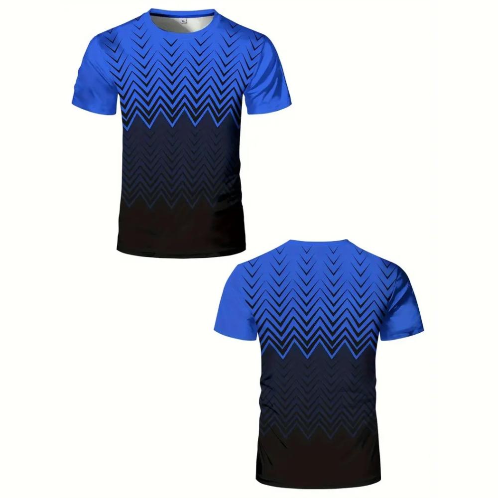 Gym Man T Shirt Geometric Color Blocks Printing Sports Gym Short Sleeve Tees Quick Drying Running Men Oversized Clothing