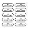 10Pcs Small No Soliciting Signs Self-adhesive Stickers Waterproof PVC Fade-Resistant No Solicitation Stickers