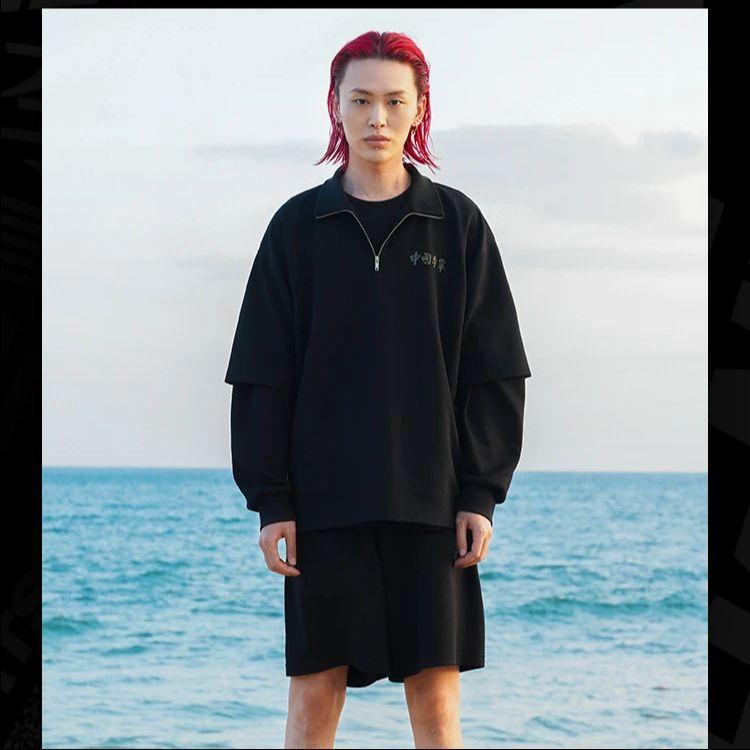 Li-Ning Vital Essential однотонные свободные повседневные шорты с буквенным принтом и шнурком, мужские брюки черного цвета AKSS071-1