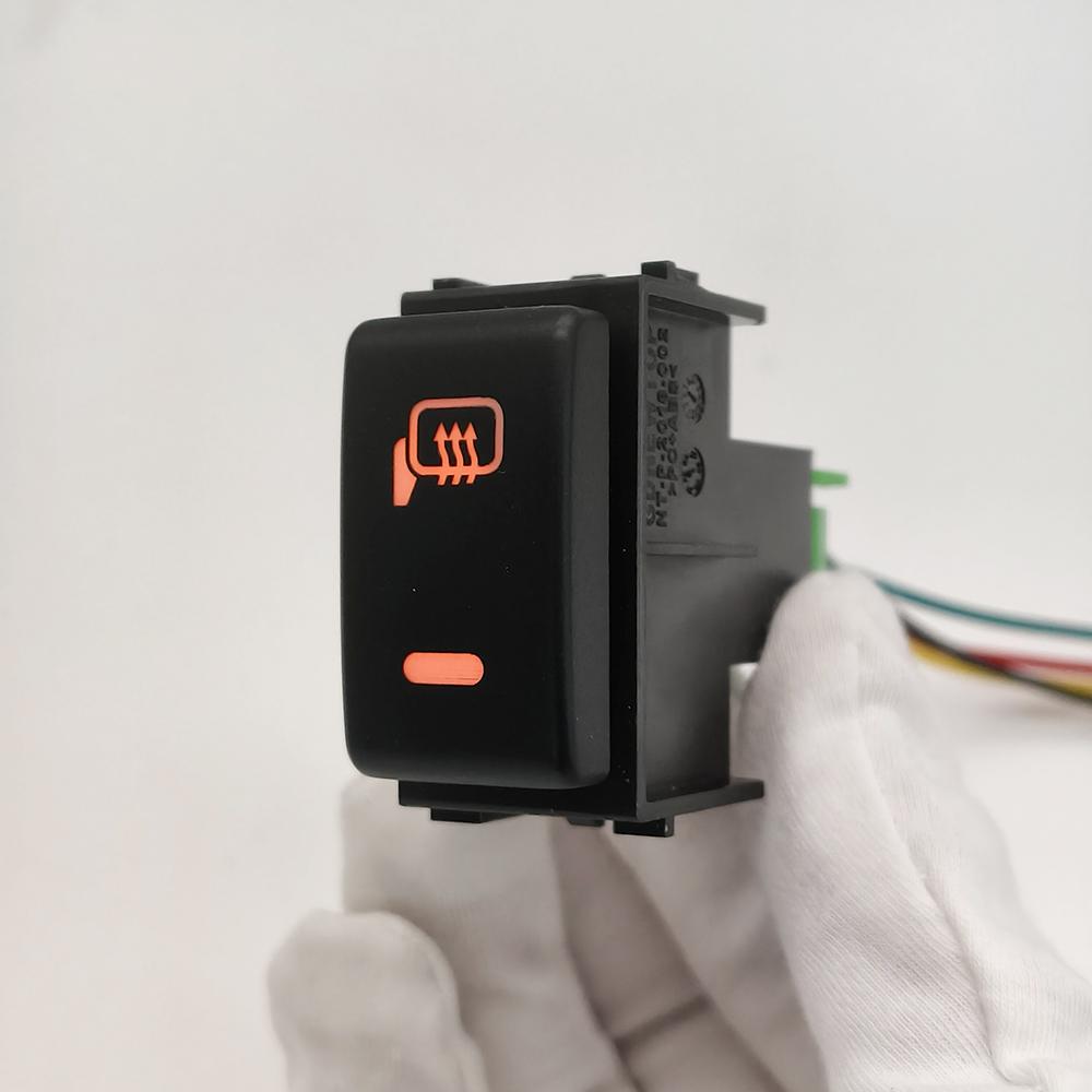 Car LED Light Front Fog Light Switch Rear Fog Lamp Push Button with wire For Nissan Qashqai Tiida X-TRAIL Patrol Y62 2008 - 2015