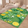 Watercolor Citrus Fruit Slice Area Rug Colorful Lemon Orange Lime Grapefruit Print Floor Mat Cute Fruit Carpet for Home Decor