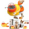 Yellow Pet Food Dispenser And Interactive Toy For Cats And Dogs With Abs Construction