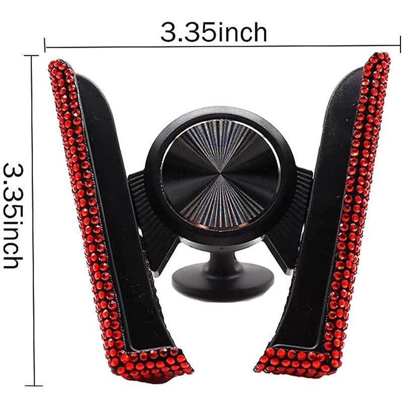 Автомобильный держатель для телефона, женский кристалл с бриллиантами, автомобильное крепление для вентиляционного отверстия, зажим, держатель для мобильного телефона, подставка в автомобильном кронштейне, аксессуары для интерьера
