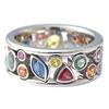 Geometric Pattern Hollow Rhinestone Women Finger Ring Party Banquet Jewelry Gift