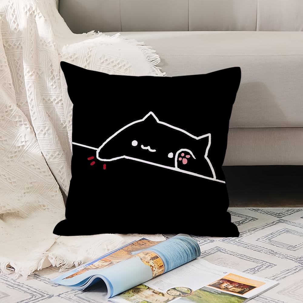Наволочка для подушки Bongo Cat Офисные подушки Подходят для дивана Автомобиля Спальни Декоративная наволочка