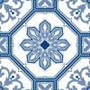 Poromoro Portuguese Spanish Azulejo Tile Stickers Peel and Stick Kitchen Bathroom Mosaic Tile Stickers Set of 16 & (11.9,29)