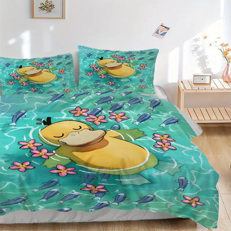 3pcs Pikachu Duvet Cover Set, Includes 1 Duvet Cover and 1/2 Pillowcases (No Insert) yy251104229