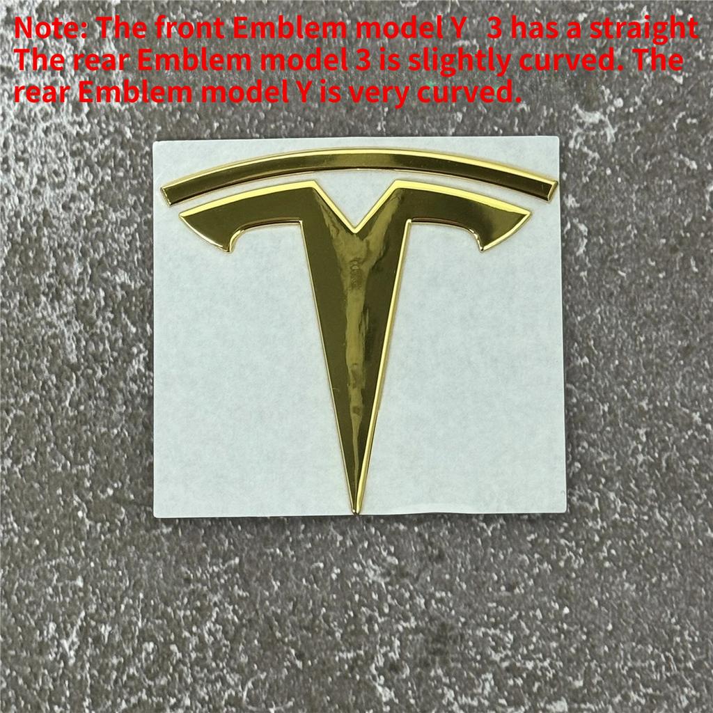Оригинальный стиль Tesla Металлический логотип-эмблема переднего или заднего багажника Черные наклейки-шильдики для Model 3 Model Y