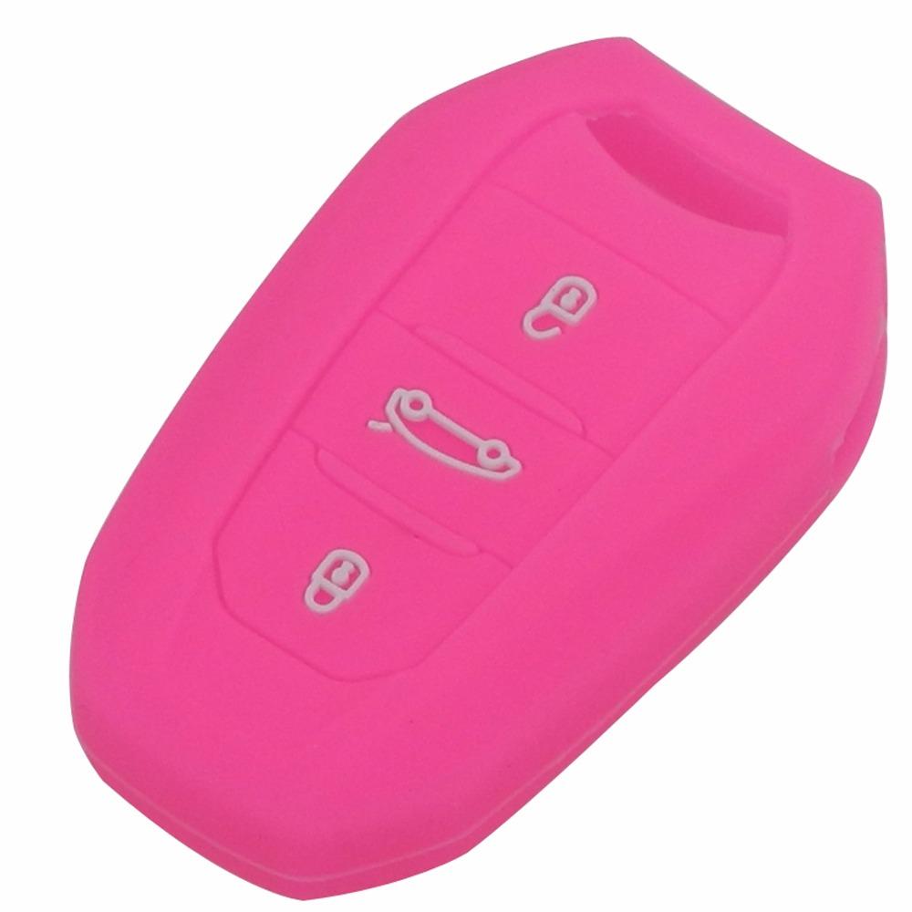 Силиконовый чехол для ключа jingyuqin 3 Buttons для Peugeot 508 301 2008 3008 4008 407 408 Citroen C5 C6 C4L CACTUS C3XR DS Smart Key