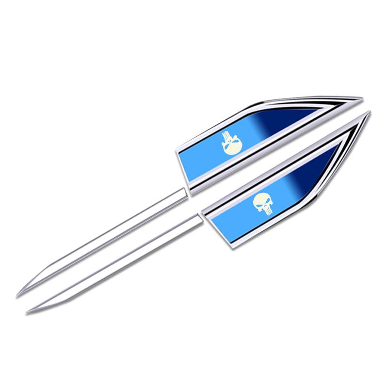2pcs car accessory Side Doors Blade car stickers car accessorie for Ghost Skull Honda ford Hyundai bmw Nissin Skoda Dodge Toyota akp256