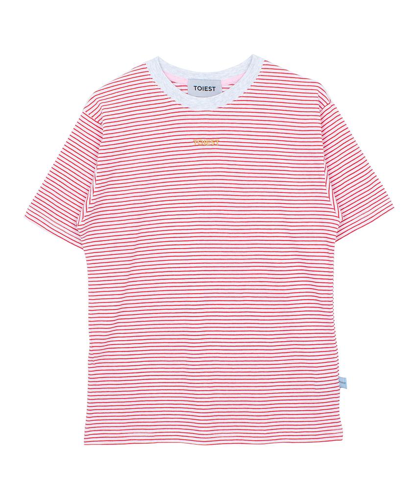TOIEST Red Striped T-Shirt