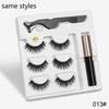 3 Pairs Eye Makeup Magnet Lashes Magnetic False Eyelashes Liqiud Eyeliner Beauty Kit Mink Eyelash