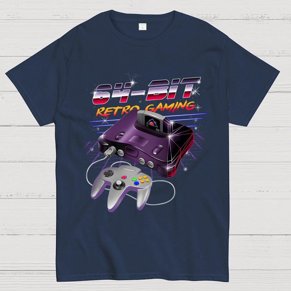 64-Bit Retro Gaming Cotton Summer Casual Cool Loose T-Shirt