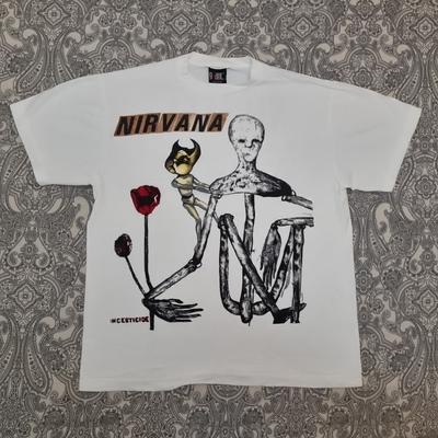 Винтажная футболка Nirvana XL Incesticide Sliver Bleach Nevermind Принт Курта Кобейна