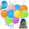 Водяные шары Брызгалки Многоразовые водяные шары Небьющиеся Легко открывать Игрушки для улицы Многоразовое силиконовое производство Летний фестиваль Водяная война