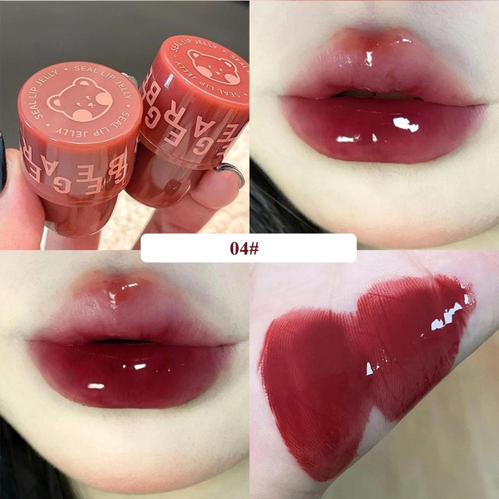 GEGE BEAR Желейная глазурь для губ Стойкий макияж Водостойкая блеск-помада