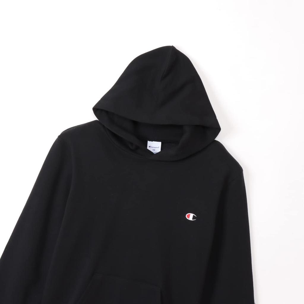 Толстовка детская с длинным рукавом хлопок США One Point вышитый логотип капюшон толстовка базовая черная 160 [Champion] 100% CK-Y101/CK-Y101Z/CK-T101