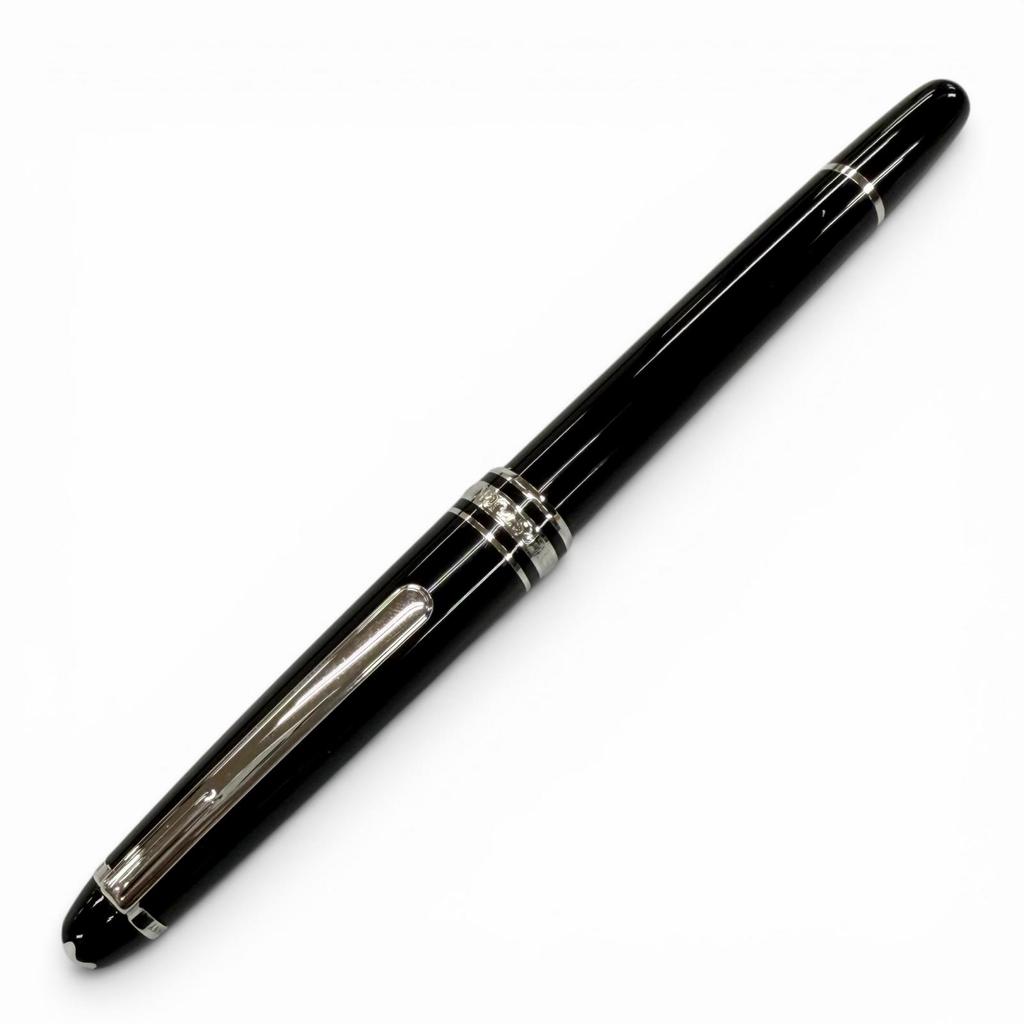 Great MONTBLANC Ballpoint pen Meisterstück Classic Platinum Line black mens Used