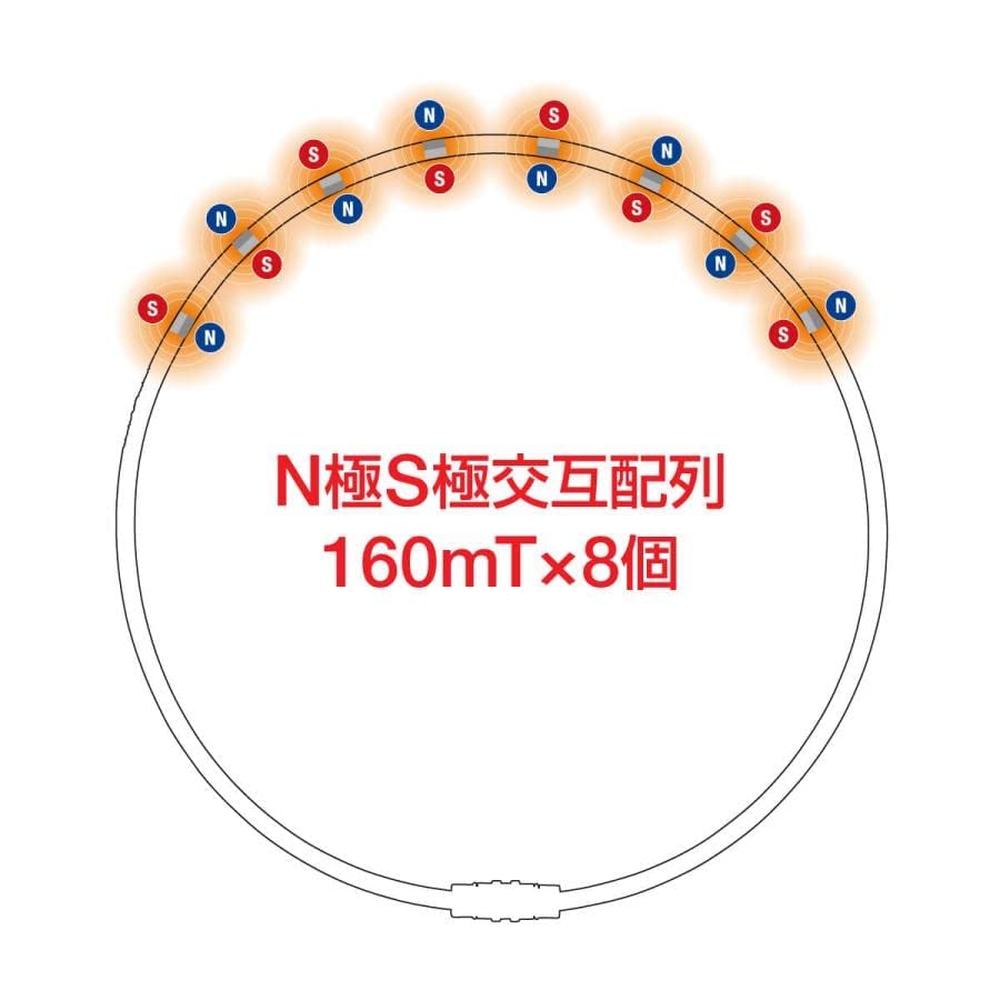 Colantotte Magnetic Necklace CREST SMART Pink Gold, Size M, for Men, Women, and Sports