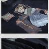 Summer T-shirt Cotton Loose Short-sleeved Retro Large Yards T-shirt Design Sense Niche Literary Print Tops