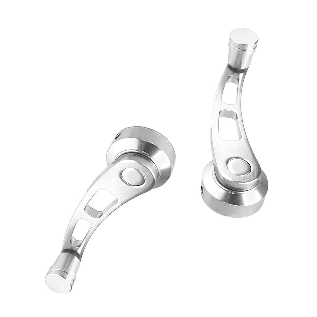 2-Piece Alloy Window Handle Riser Winder Crank for Classic Chevrolet Cars (Silver)