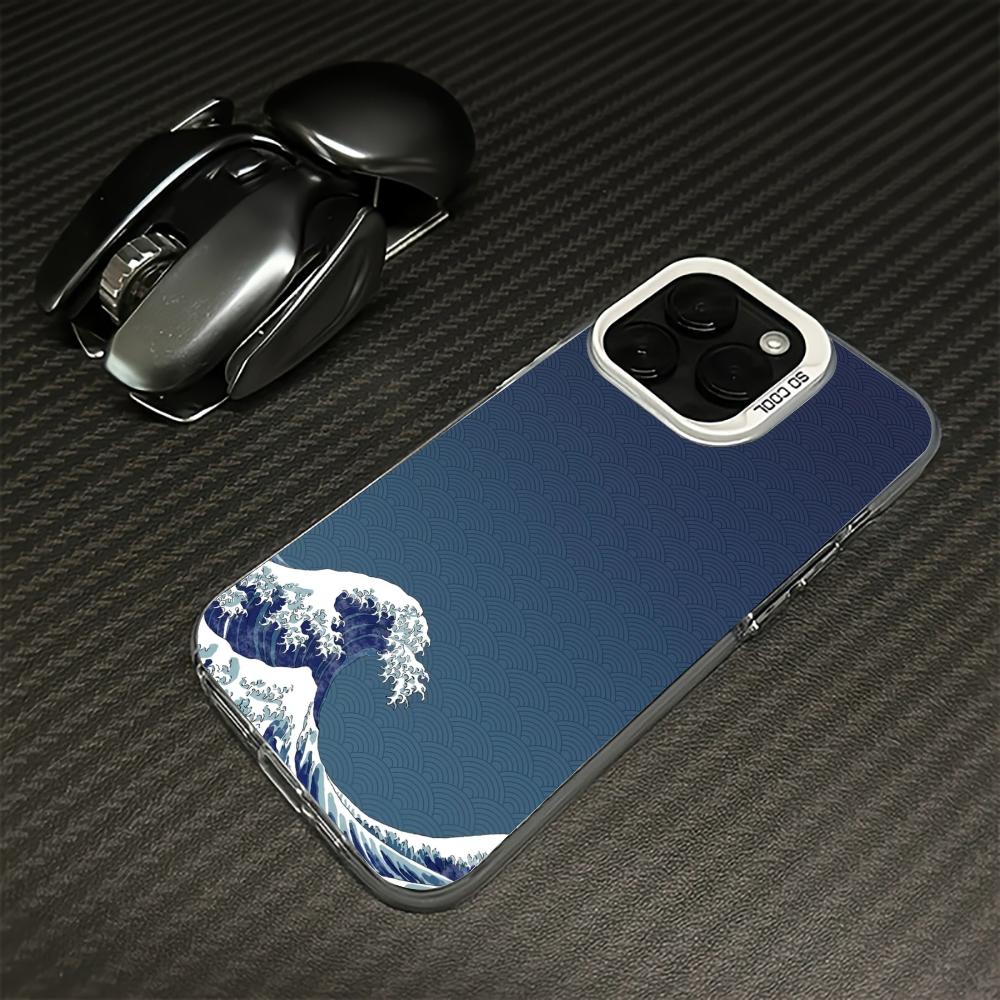 Креативный чехол для телефона с волнистым узором для iPhone 17 16 15 14 13 12 11 Pro/ Max/Plus Защита от падений и ударов Задняя крышка