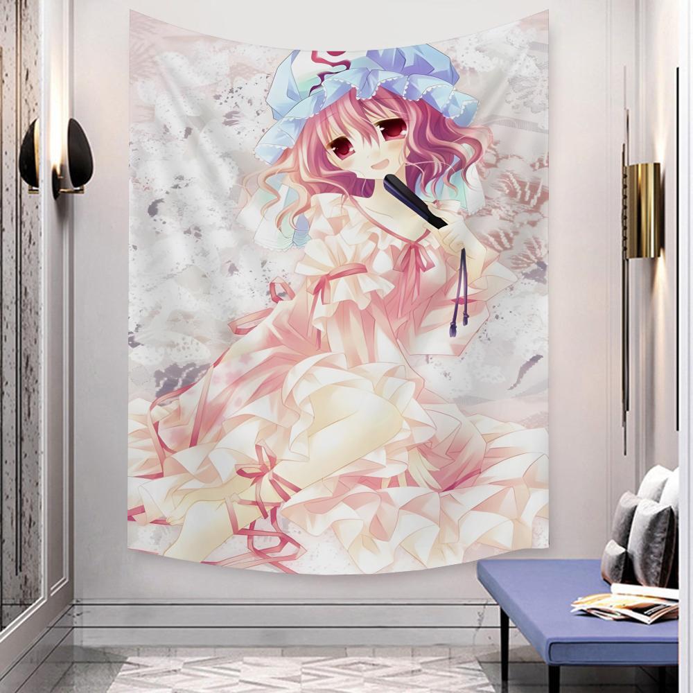 Игровое аниме Проект Touhou Гобелен из микрофибры Настенное панно Для спальни Гостиной Декор Наружный Фестиваль Бар Фон