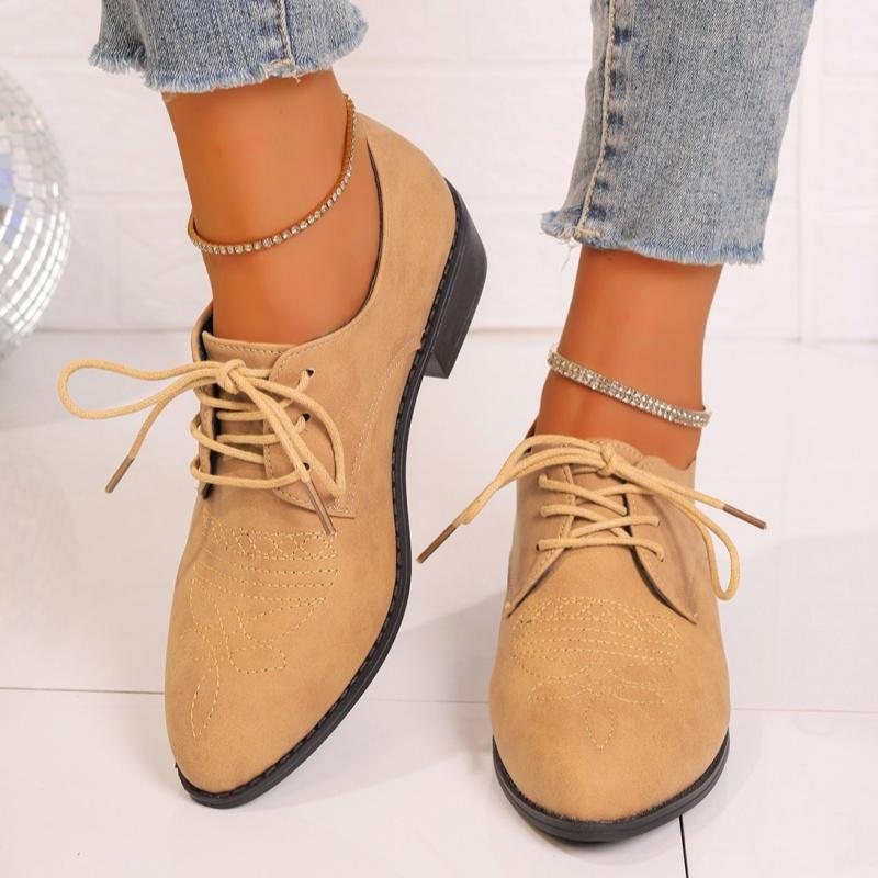 Замшевые туфли на среднем каблуке женские туфли с острым носком 2025 года зимняя тенденция гладиаторы повседневные прогулочные туфли на толстом каблуке модные туфли на шнуровке zapatillas mujer