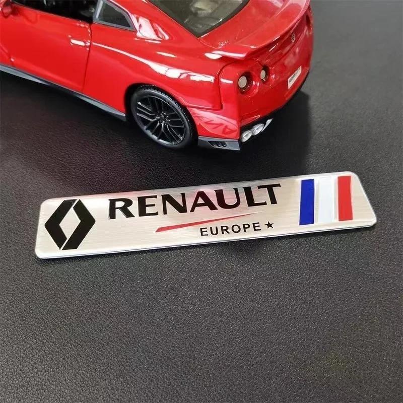 For Renault Megane 2 3 4 Twingo Clio Talisman Captur Kwid Scenic GT 3D Car Aluminum Sticker Emblem Badge Decals Accessories S888